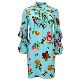 Vestido de seda Gucci por Alessandro Michele Multicolor