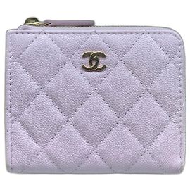 Chanel Timeless Classique leather wallet Purple