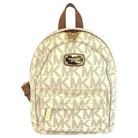Michael Kors PVC Signature Backpack Brown Beige