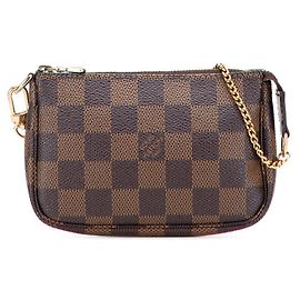 Mini Pochette Accessori Damier Louis Vuitton Marrone