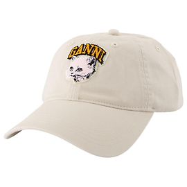 Boné de Gato - Ganni - Algodão - Branco Branco