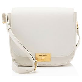 Saint Laurent Calfskin Betty Messenger Blanc