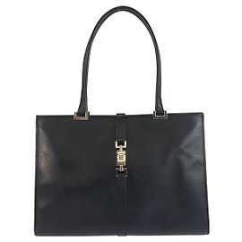 Bolso Tote de Cuero Gucci Jackie Negro