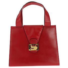 Céline Celine Leder Pferdewagen Handtasche Rot