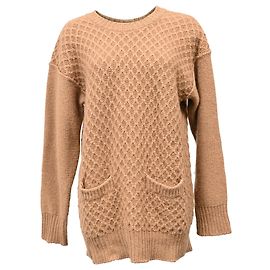 Marni Strickkleid aus brauner Wolle Braun Rot