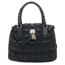 Dior Nylon Cannage Lovely Tote Bag Schwarz