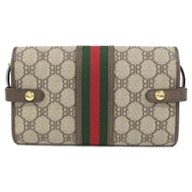 Balenciaga-Balenciaga The Hacker Project Coated Canvas Shoulder Bag-Brown,Beige