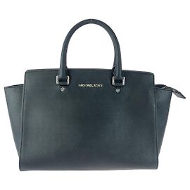 Selma Leder Tote Bag von Michael Kors Schwarz