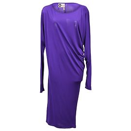 Lanvin Langarm-Jersey-Kleid aus lila Polyester Lila