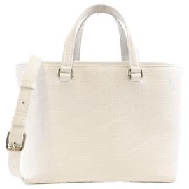 Bolsa de couro com monograma BB assinatura Balenciaga Branco