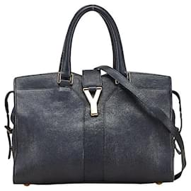 Yves Saint Laurent Sac en cuir Cabas Chyc 2 en 1 Saint Laurent Bleu