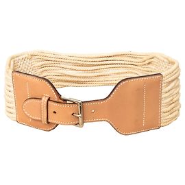 Alaïa Braided Belt - '00s Brown Beige