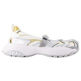 Mary Jane Sneakers - Versace - Synthetik - Weiß Weiß