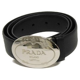 Prada Saffiano Leather Belt Black