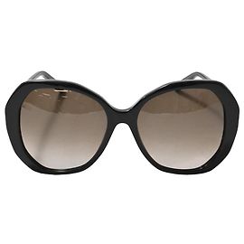Occhiali da sole oversize Bottega Veneta in acetato nero Nero