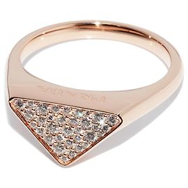 Bague Sceau en Diamant K18PG de Prada Métallisé