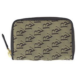 Bottega Veneta Leinwand-Kartenetui Braun Beige
