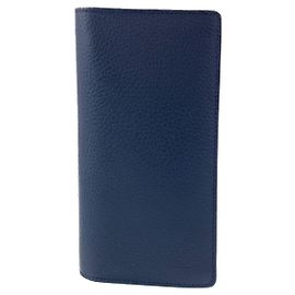 Louis Vuitton Taurillon Leather Long Wallet Blue