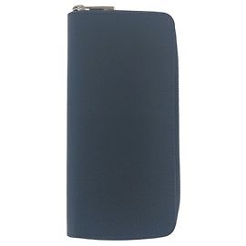 Louis Vuitton Leather Zippy Wallet Vertical Blue