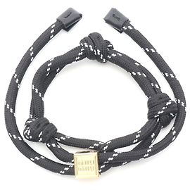 Bracciale in tessuto placcato oro Miu Miu D'oro Metallico