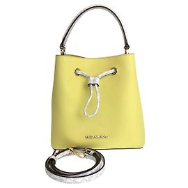 Borsa in pelle Michael Kors Gialla Bianca Giallo