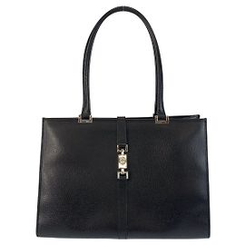 Borsa Tote in Pelle Gucci Jackie Nero
