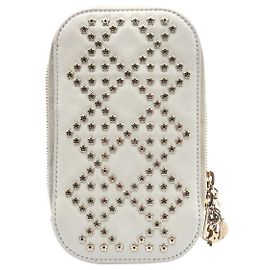 Bolsa transversal em couro Lady Dior Branco