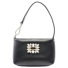 Roger Vivier Leather Handbag Black Black