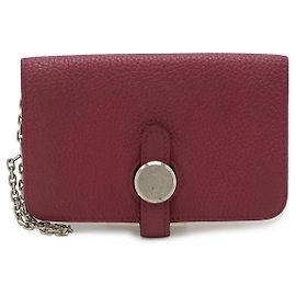 Hermès Étui à clés Dogon en cuir violet Hermes Violet