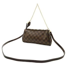 Louis Vuitton-Clutch Eva Damier Louis Vuitton-Marrom