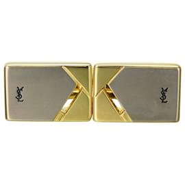 Gemelos de metal Yves Saint Laurent Plata Dorado