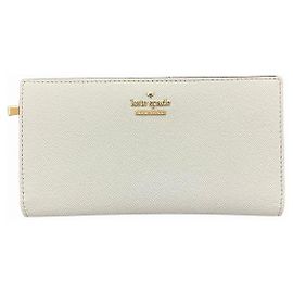 Kate Spade Large Slim Bifold Leather Wallet Blue Light blue