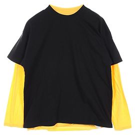 Top de algodón Jil Sander J61GC0001 Negro Amarillo