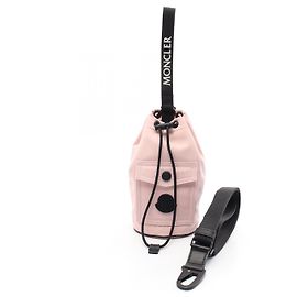 Moncler Mini Drawstring Pouch Bag Polyester Shoulder Bag Pink