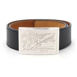 Cintura in pelle Sangle Jeans Louis Vuitton Nero
