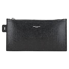 Yves Saint Laurent Saint Laurent Leather Pouch Black