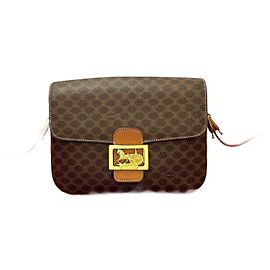 Céline Borsa a tracolla Celine Macadam Triomphe in pelle Marrone