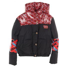 Versace Medusa Button Nylon Polyester Down Jacket Black Multiple colors