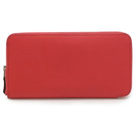 Cartera Hermès Azap Long de seda en cuero Epsom Rosa Otro
