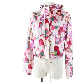 Giacca con cappuccio in seta e cotone Chanel P70173 Multicolore