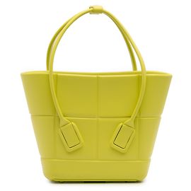 Bottega Veneta Grüner Mini-Rubber Arco-Einkaufsbeutel Grün Hellgrün