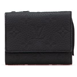 Billetera piloto delgada en taurillon negro Monogram Louis Vuitton Negro