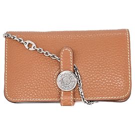 Hermès Hermes Dogon Wallet in Togo Leather Brown Golden