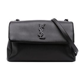 Bolsa transversal West Hollywood em grão de pó preto médio Saint Laurent Preto
