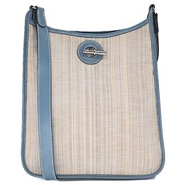 Hermès Hermes Vespa PM Canvas Blue Jean Shoulder Bag Blue