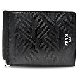 Clip per soldi in pelle da uomo Fendi Nero
