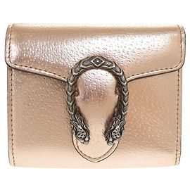Gucci Dionysus Tri-Fold Wallet Pink Golden