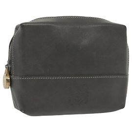 Bolso de cuero LOEWE gris oro Auth 138128 Castaño Dorado