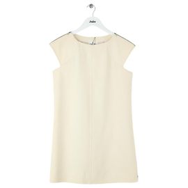 Courreges Ecrufarbenes Wollkleid Roh