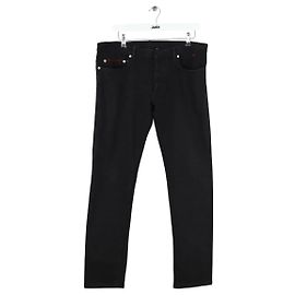 Dior Black cotton slim jeans Black